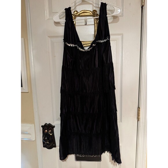 Flapper Woman Halloween Fringe Dress Costume Spirit Fringe 2X Plus 18-20 Spirit - Picture 1 of 2
